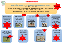 STAGES FEVRIER 2017