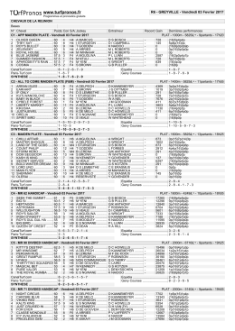 R6 - GREYVILLE - Vendredi 03 Fevrier 2017
