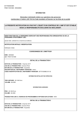 la presente notification n`a pas fait l`objet d`un controle de l`amf et est