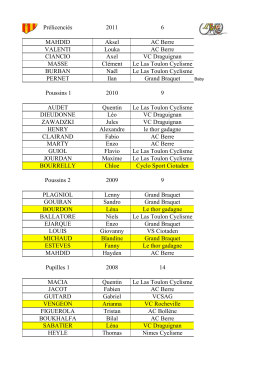 Pr&eacute;licenci&eacute;s 2011 6 MAHDID Aksel AC Berre