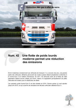 Num. 42 Une flotte de poids lourds moderne permet une