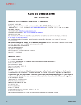 Télécharger l`Avis de concession