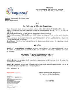 arrete temporaire de circulation
