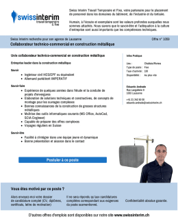 Collaborateur technico-commercial en construction