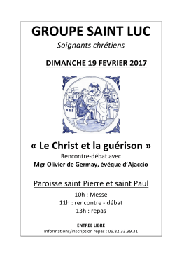groupe saint luc - Diocèse d`Ajaccio