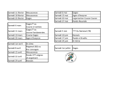 Roulement des sorties école VTT (Sous réserve de modifications)