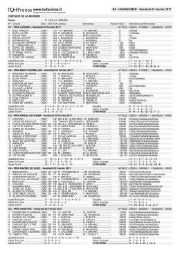 R4 - CAGNES/MER - Vendredi 03 Fevrier 2017