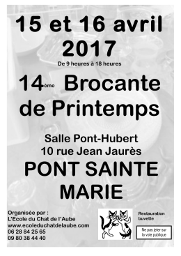 PONT SAINTE MARIE - `Ecole du Chat de l`Aube