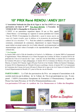 10&deg; PRIX Ren&eacute; RENOU / ANEV 2017