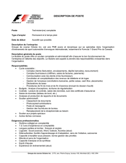 Consultez l`offre d`emploi.