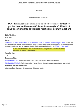 TVA - BOFiP - Impots.gouv.fr