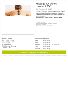 Massage aux pierres chaudes &agrave; 75