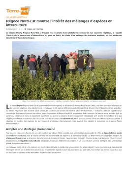 Plateforme de démonstration Négoce Nord-Est sur les - Terre-net