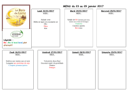 Télécharger le menu de la semaine du 23 au 29 janvier 2017
