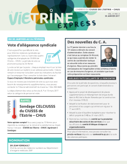 Vote d`allégeance syndicale Sondage CELCIUSSS du CIUSSS de l
