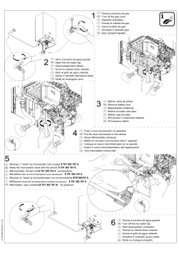 Cerrar la llave de gas. 1 Fechar a torneira de gas. Turn off the gas