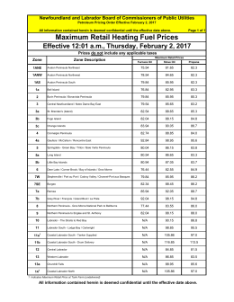 February 2, 2017 - Board of Commissioners of Public Utilities