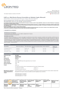 8.00% pa Multi Barrier Reverse Convertible sur Alphabet