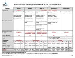 Régime d`assurance collective pour les membres de la CSN