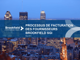 processus de facturation des fournisseurs brookfield sgi