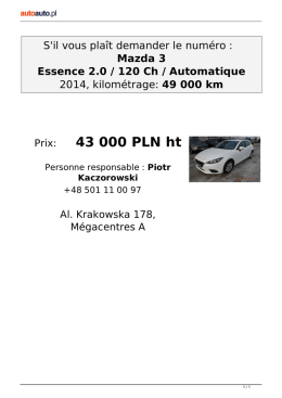 Offre écrite - Autoauto.pl