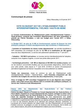Communiqué de presse en PJ - Conseil départemental des Hauts