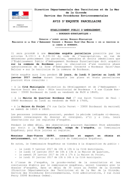 CONSULTEZ L`Avis d`enquête parcellaire SJB 2