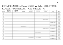 CHAMPIONNATS de France U.N.S.S en Salle