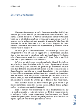 Billet de la rédaction