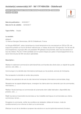 Offre Emploi - Stage - Departement de la Vienne | Emploi 86