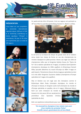PRÉSENTATION - Natation club Athus