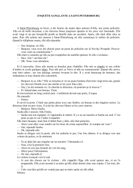 1 ENQU&Ecirc;TE SANGLANTE A SAINT