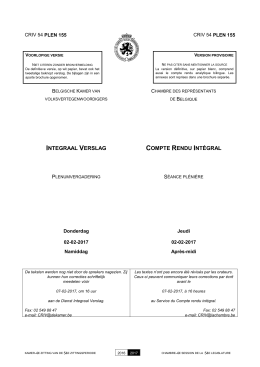 integraal verslag compte rendu int&eacute;gral