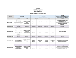 Projet de programme