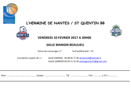 l`hermine de nantes / st quentin bb vendredi 10 fevrier 2017 a 20h00