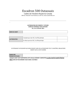 Autorisation parent survie hivernale 2017