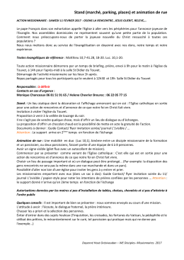 Stand (marché, parking, places) et animation de rue