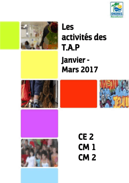 Livret activités TAP Janvier - Mars 2017 (CE2 - CM 1