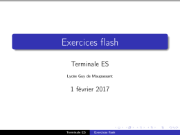 Exercices flash