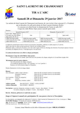 2X18m en salle 28 et 29 Janvier 2017