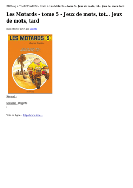 Les Motards - tome 5 - Jeux de mots, tot… jeux de mots