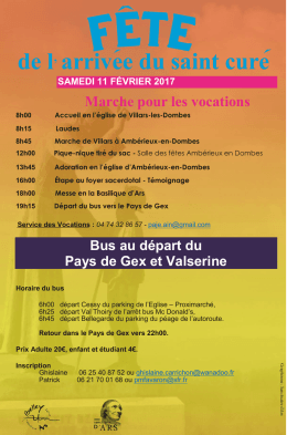 de l arrivee du saint cure