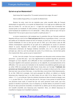 Fran&ccedil;ais Authentique