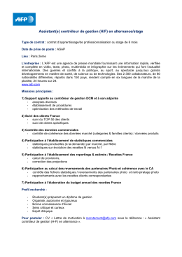 Assistant(e) contr&ocirc;leur de gestion (H/F) en alternance/stage