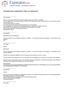 Conseil pour paiement chez un assureur