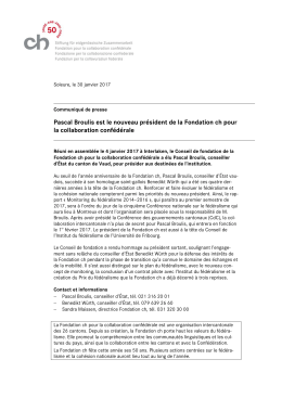 Lire le communiqué de presse de Fondation.ch