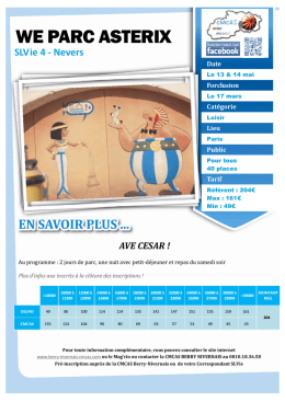 we parc asterix - CMCAS Berry Nivernais