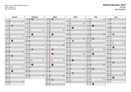 Abfuhrkalender 2017 für Strüth (alle Straßen)