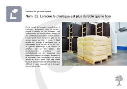 Num. 82 Lorsque le plastique est plus durable que le bois