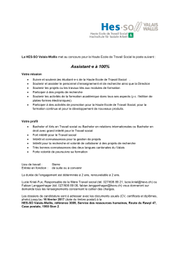 Assistant/e &agrave; 100%